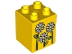 Lot ID: 184788412  Part No: 31110pb112  Name: Duplo, Brick 2 x 2 x 2 with 3 Flowers White Daisies Pattern