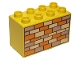 Part No: 31111pb010  Name: Duplo, Brick 2 x 4 x 2 with Bricks Pattern