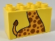 Part No: 31111pb045  Name: Duplo, Brick 2 x 4 x 2 with Giraffe Body and Tail Pattern