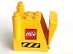 Part No: 31257c01pb01  Name: Duplo Truck Construction Vehicle Back with Hatch with Black and Yellow Danger Stripes and LEGO Logo Pattern on Both Sides (31257pb01 / 31261)