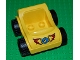 Part No: 31363c01pb08  Name: Duplo Car with Molded Pearl Light Gray Wheels and Black Treaded Tires with Number 4 in Blue Circle, Red Flames Pattern
