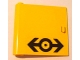 Part No: 3195pb02  Name: Door 1 x 5 x 4 Left with Train Logo Black Pattern (Sticker) - Set 4564