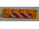 Part No: 32316pb023  Name: Technic, Liftarm Thick 1 x 5 with Red and White Danger Stripes Pattern (Sticker) - Set 8421