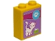Part No: 3245cpb018  Name: Brick 1 x 2 x 2 with Inside Stud Holder with Paw Print, Cat and Food Bowl Pattern (Sticker) - Set 41007