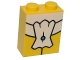 Part No: 3245cpb049  Name: Brick 1 x 2 x 2 with Inside Stud Holder with White Tie Pattern