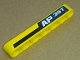 Part No: 32524pb015L  Name: Technic, Liftarm Thick 1 x 7 with 'AP 35T' and Black and Yellow Stripes Pattern Model Left Side (Sticker) - Set 8264