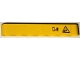 Part No: 32524pb070L  Name: Technic, Liftarm Thick 1 x 7 Keep Your Distance and Crush Zone Warning Triangle Signs Pattern Model Left Side (Sticker) - Set 42114