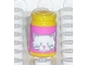 Part No: 33011cpb01  Name: Scala Accessories Jar Jam / Jelly, Pink Label with White Cat Face Pattern (Sticker) - Set 5944