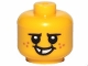 Lot ID: 203137130  Part No: 33464pb03  Name: Minifigure, Baby / Toddler Head with Neck with Black Eyes, White Pupils, Dark Orange Freckles, and Open Mouth Smile with Missing Tooth Pattern
