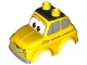 Part No: 33593pb01  Name: Duplo Car Body 2 Top Studs Compact with Cars Luigi with Silver Side Windows Pattern