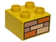 Part No: 3437pb005  Name: Duplo, Brick 2 x 2 with Orange, Sand Red, and Tan Bricks Pattern