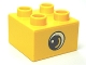 Part No: 3437pb049  Name: Duplo, Brick 2 x 2 with Eye, Small with White Spot and Curve Pattern on Two Sides