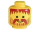 Lot ID: 359688065  Part No: 3626apb05  Name: Minifigure, Head Standard Grin with Dark Red Messy Hair, Moustache, and Vertical Lines Beard Pattern - Solid Stud