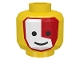 Part No: 3626bp3j  Name: Minifigure, Head Face Paint Islander with Red and White War Paint Pattern - Blocked Open Stud