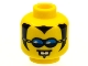Part No: 3626bpb0031  Name: Minifigure, Head Glasses with Blue Glasses, 2 White Teeth and Sideburns Pattern - Blocked Open Stud