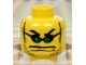 Part No: 3626bpb0048  Name: Minifigure, Head Mask Small with Green Eyes, Stubble, Thin Wide Moustache over Mouth Line Pattern - Blocked Open Stud