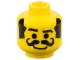 Part No: 3626bpb0118  Name: Minifigure, Head Moustache Curly Thick, Thick Sideburns, Smile Pattern - Blocked Open Stud