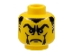 Part No: 3626bpb0219  Name: Minifigure, Head Male Sideburns with White Stripes, Frown and Facial Hair, White Pupils Pattern (Vladek) - Blocked Open Stud