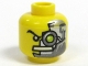 Part No: 3626bpb0298  Name: Minifigure, Head Alien with Cyborg Eyepiece, Eyebrow Right Side Pattern - Blocked Open Stud