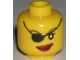 Part No: 3626bpb0324  Name: Minifigure, Head Female with Eye Patch and Large Red Lips Pattern - Blocked Open Stud