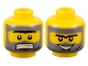Part No: 3626bpb0359  Name: Minifigure, Head Dual Sided Unibrow with Dark Bluish Gray Beard, Sideburns, Hair and Black Scar, Clenched Teeth / Grin Pattern - Blocked Open Stud
