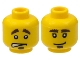 Lot ID: 14406776  Part No: 3626bpb0363  Name: Minifigure, Head Dual Sided Bushy Eyebrows and Goatee / Worried Pattern - Blocked Open Stud