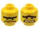 Part No: 3626bpb0446  Name: Minifigure, Head Dual Sided Stubble and Unibrow, Determined / Scared Pattern - Blocked Open Stud