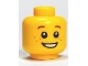 Part No: 3626bpb0471  Name: Minifigure, Head Child Brown Eyebrows and Freckles, Open Smile, White Pupils Pattern - Blocked Open Stud