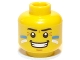 Part No: 3626bpb0505  Name: Minifigure, Head Face Paint with Blue and White Painted Cheeks and Grin Pattern - Blocked Open Stud