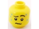 Part No: 3626bpb0516  Name: Minifigure, Head Male Wrinkled Mouth and Sweat Drops Pattern - Blocked Open Stud