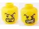 Part No: 3626bpb0596  Name: Minifigure, Head Dual Sided Arched Eyebrows and Goatee, Smile / Angry Pattern - Blocked Open Stud