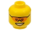 Lot ID: 164513127  Part No: 3626bpb0641  Name: Minifigure, Head Glasses with Orange Sunglasses with Nose Piece, Open Mouth Smile, Chin Dimple Pattern - Blocked Open Stud