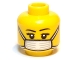 Part No: 3626bpb0657  Name: Minifigure, Head Female Black Eyebrows, White Surgical Mask Pattern - Blocked Open Stud