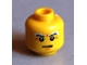 Part No: 3626bpb0692  Name: Minifigure, Head Male White and Gray Bushy Eyebrows, Crow's Feet Pattern - Blocked Open Stud