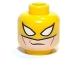 Part No: 3626bpb0787  Name: Minifigure, Head Male Mask with Iron Fist Pattern - Blocked Open Stud