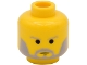 Part No: 3626bps4  Name: Minifigure, Head Beard with SW Gray Beard and Thin Gray Eyebrows Pattern - Blocked Open Stud