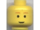 Part No: 3626bpx104  Name: Minifigure, Head Male Brown Eyebrows, Slight Smile Pattern (SW Ep.2 Anakin) - Blocked Open Stud