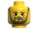 Part No: 3626bpx106  Name: Minifigure, Head Beard with Gray Beard and Black Wrinkles Pattern - Blocked Open Stud