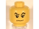 Part No: 3626bpx146  Name: Minifigure, Head Male HP Lucius with Raised Eyebrows and Angry Smirk Pattern - Blocked Open Stud
