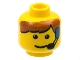 Part No: 3626bpx25  Name: Minifigure, Head Male Brown Bangs and Headset Pattern - Blocked Open Stud