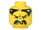 Part No: 3626bpx30  Name: Minifigure, Head Moustache Black Angry and Missing Teeth Pattern - Blocked Open Stud