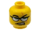 Part No: 3626bpx319  Name: Minifigure, Head Glasses with Green and Silver Sunglasses and Scar Pattern - Blocked Open Stud