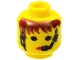 Part No: 3626bpx42  Name: Minifigure, Head Female with Red Lips and Headset Pattern - Blocked Open Stud