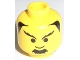 Part No: 3626bpx54  Name: Minifigure, Head Male Black Goatee, Eyebrows, and Hair Pattern - Blocked Open Stud
