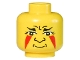 Part No: 3626bpx59  Name: Minifigure, Head Face Paint with Painted Triangles Pattern - Blocked Open Stud