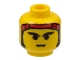 Part No: 3626bpx6  Name: Minifigure, Head Male Eyebrows, Sideburns and Red Bandana Pattern - Blocked Open Stud