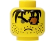 Part No: 3626bpx72  Name: Minifigure, Head Male Eye Patch, Frown, Stubble and Gray Eye Pattern - Blocked Open Stud