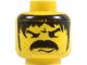 Part No: 3626bpx78  Name: Minifigure, Head Moustache Thick Angry and Long Hair and Stubble Pattern - Blocked Open Stud