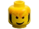 Part No: 3626bpx90  Name: Minifigure, Head Male Orange Eyebrows and Messy Hair, Black Sideburns, Smirk Pattern - Blocked Open Stud
