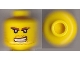 Part No: 3626cpb0312  Name: Minifigure, Head Beard Stubble, Brown Eyebrows, Bared Teeth, White Pupils Pattern - Hollow Stud
